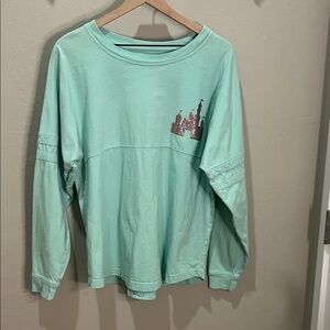 Disneyland Spirit Jersey Light Green Mint Parks Disney Shirt Long Sleeve Top